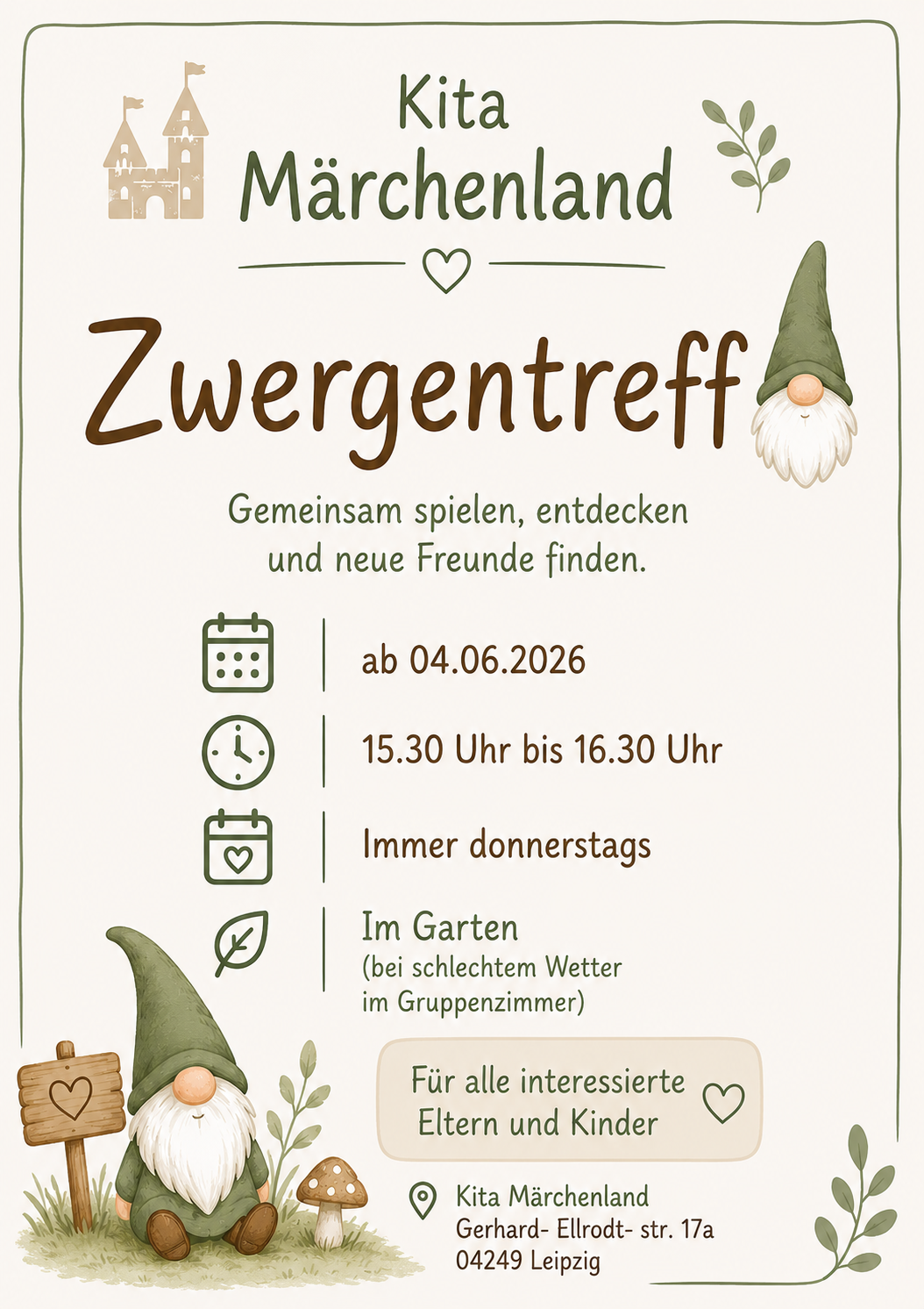 a clean pastel illustrated flyer poster design